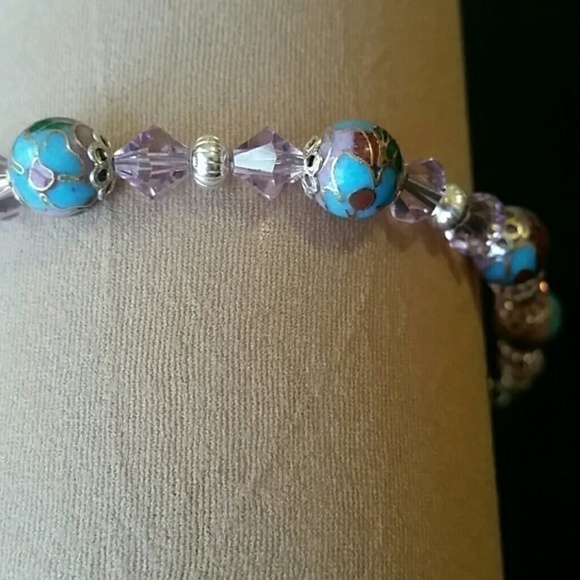 Beautiful purple beaded toggle bracelet - Picture 4 of 4